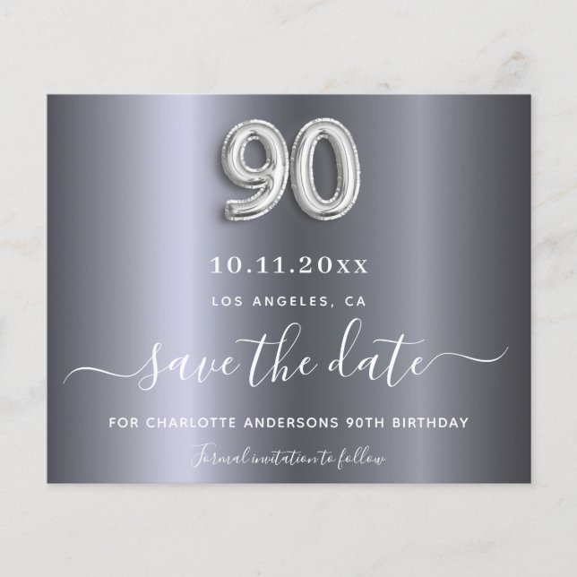 Papier Budget 90e anniversaire argent métal enregistrer l (Devant)