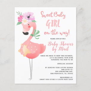 Papier BUDGET adorable flamant rose bébé shower par la po