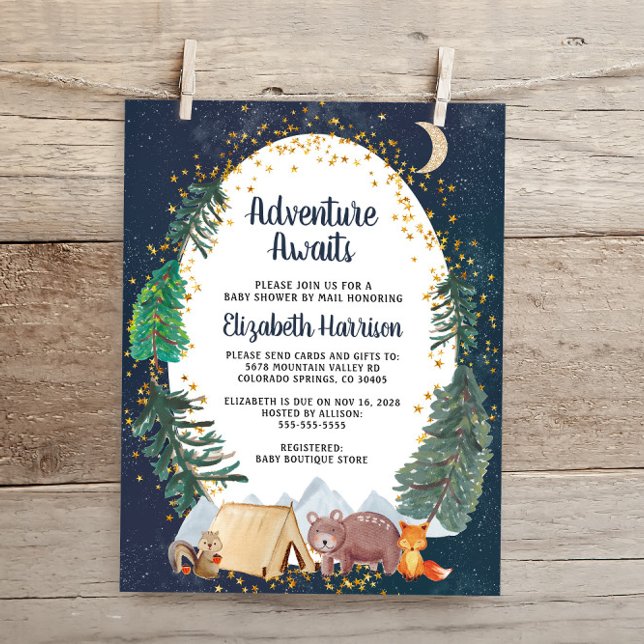 Papier Budget Adventure Attend Le Baby shower Par La Post (Créateur téléchargé)