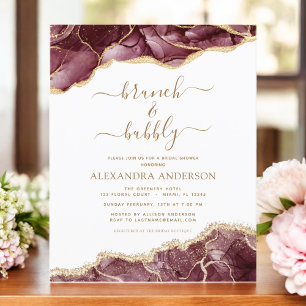 Papier Budget Agate Bourgogne Gold Brunch & Bubbly