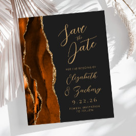Papier Budget Agate Orange Brûlé Or Sombre Enregistrer la