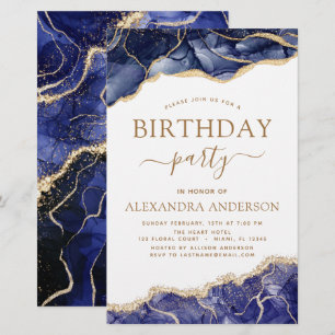 Papier Budget Agir Marine Bleu Anniversaire Fête N'import