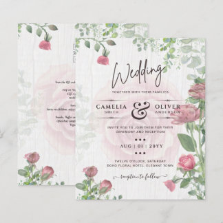 Papier Budget All-in-1 Roses Florales Rose Poussiéreux Po