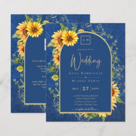 Papier BUDGET All-in-1 Rustique tournesols BLEU Mariage