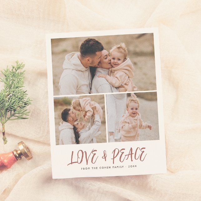 Papier Budget Amour & Paix 3 Photo Noël (Créateur téléchargé)