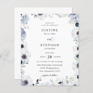 Papier Budget Anémone & Eucalyptus Hiver Floral Mariage