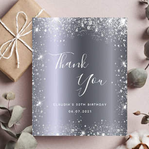 Papier Budget anniversaire argent parties scintillant pou