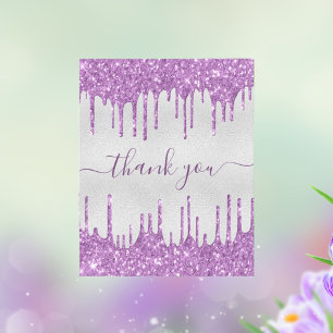 Papier BUDGET Anniversaire argent violet parties scintill