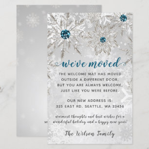 Papier Budget Aqua Snowflakes Nous avons déplacé les Cart