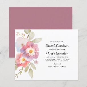 Papier Budget Aquarelle Florale Bridal Brunch Invitation