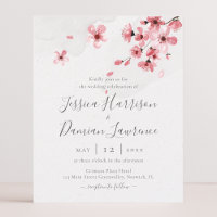 Budget Aquarelle Florale Cerisier Fleur Mariage