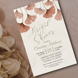 Papier Budget Aquarelle Foliage Nuptiale Douche Invitatio