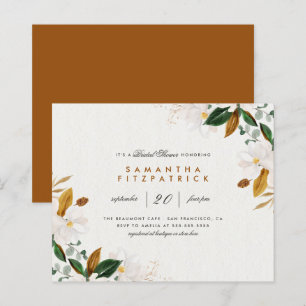 Papier Budget Aquarelle Magnolia Fête des mariées florale
