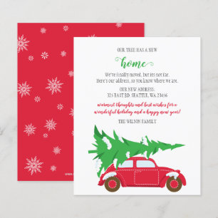 Papier Budget Arbre de Noël voiture Nous avons déménagé C