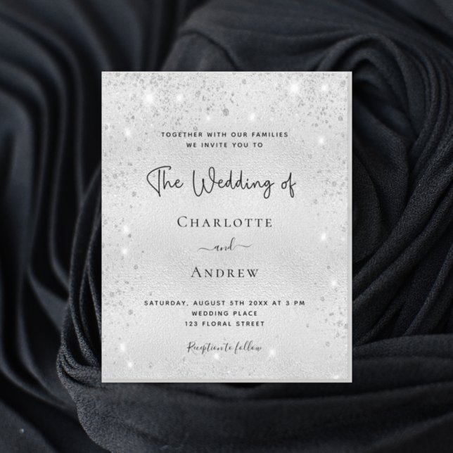 Papier Budget argent parties scintillant moderne élégant  (Créateur téléchargé)