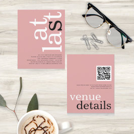 Papier BUDGET Au Code QR Dernier Dusty Rose Texte Fiançai