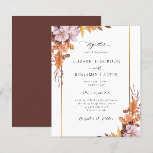 Papier Budget Automne Automne Automne Floral Mariage Élég