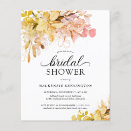Papier BUDGET Automne Blush Jaune Fête des mariées floral