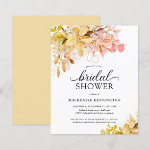 Papier BUDGET Automne Blush Jaune Fête des mariées floral
