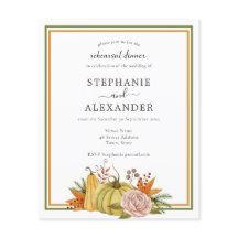 Budget Automne Citrouille Mariage répétition QR In