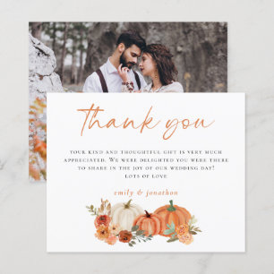 Papier Budget Automne Citrouille Photo Mariage Merci