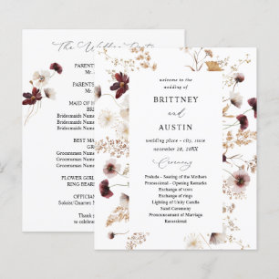 Papier Budget Automne Fleur sauvage Floral Mariage Cérémo