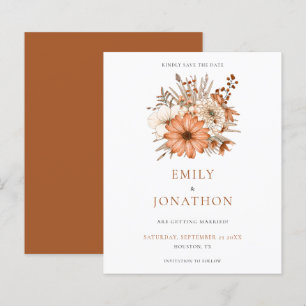 Papier Budget Automne Florales Mariage Enregistrer La Dat