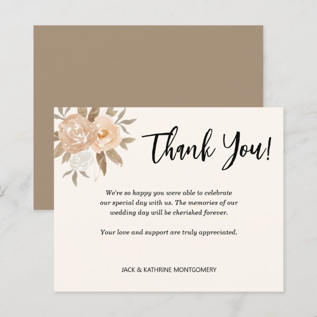 Papier Budget Automne Merci Floral (Devant / Derrière)