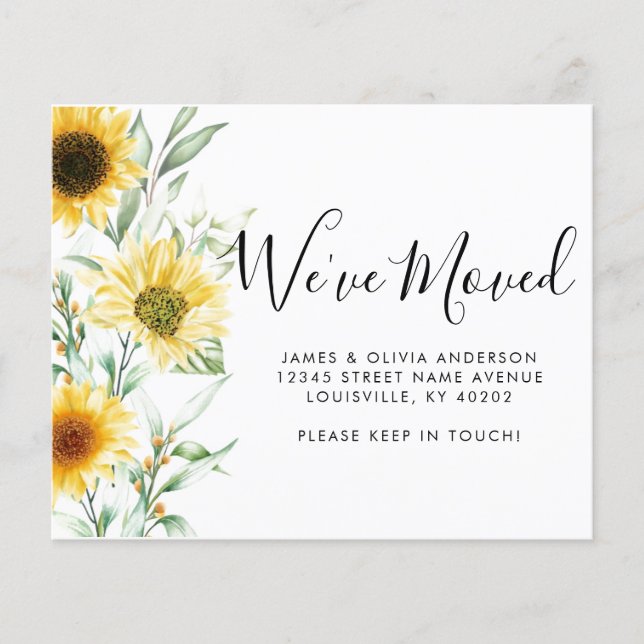 Papier Budget Automne Tournesol d'automne Nous avons boug (Devant)