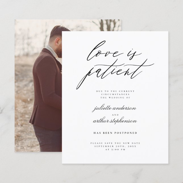 Papier Budget B&W Love Is Patient Mariage Report (Devant / Derrière)