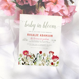 Papier Budget Baby in Bloom Baby shower Floral de verdu