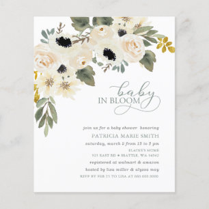 Papier Budget Baby in Bloom Baby shower Invitation
