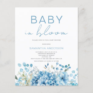 Papier Budget Baby In Bloom Boy Baby shower Invitation