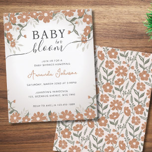 Papier Budget Baby in Bloom Spring Baby shower Invitation