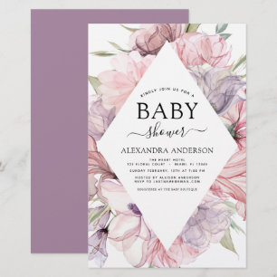 Papier Budget Baby shower Boho Dusty rose violet