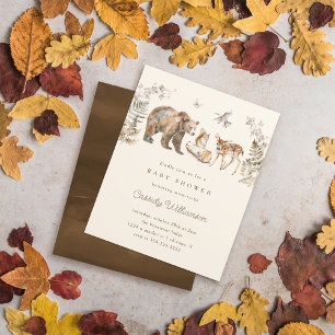 Papier Budget Baby shower des animaux forestiers