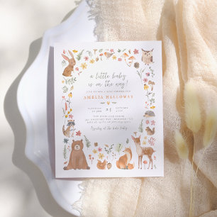 Papier Budget Baby shower des animaux forestiers