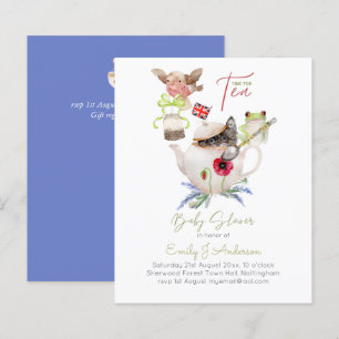 Papier BUDGET Baby shower Tea Party Bois Animaux mignons