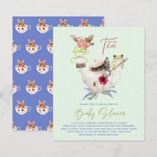 Papier BUDGET Baby shower Tea Party Bois Animaux mignons