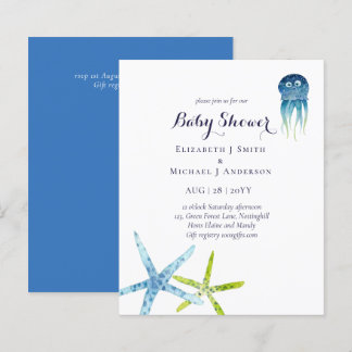 Papier BUDGET Baby shower Vie marine Épée de la mer