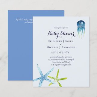 Papier BUDGET Baby shower Vie marine Épée de la mer