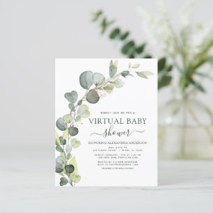 Papier Budget Baby shower virtuel verdure Eucalyptus