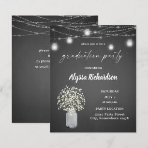 Papier Budget Babys Breath & Chalkboard Graduation Party