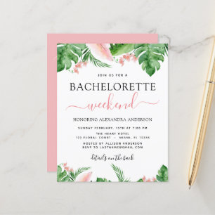 Papier Budget Bachelorette Week-end Itinéraire Tropical