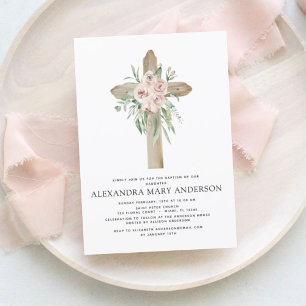 Papier Budget Baptême Dusty Rose Rose Vert Eucalyptus