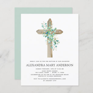 Papier Budget Baptême Vert Sage Eucalyptus