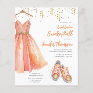 Papier Budget Basket Ball Sweet 16 Peach & Gold Parties s