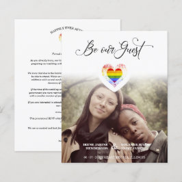 Papier Budget Be our Guest Quote Pride Rainbow Heart LGBT