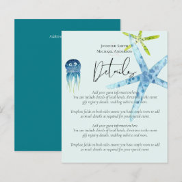 Papier BUDGET Beach Ocean Life Mariage Détails du boîtier