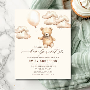 Papier Budget Bearly Wait Beige Neutre Baby shower